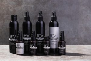Rev Hair Products sprays and gels group photo